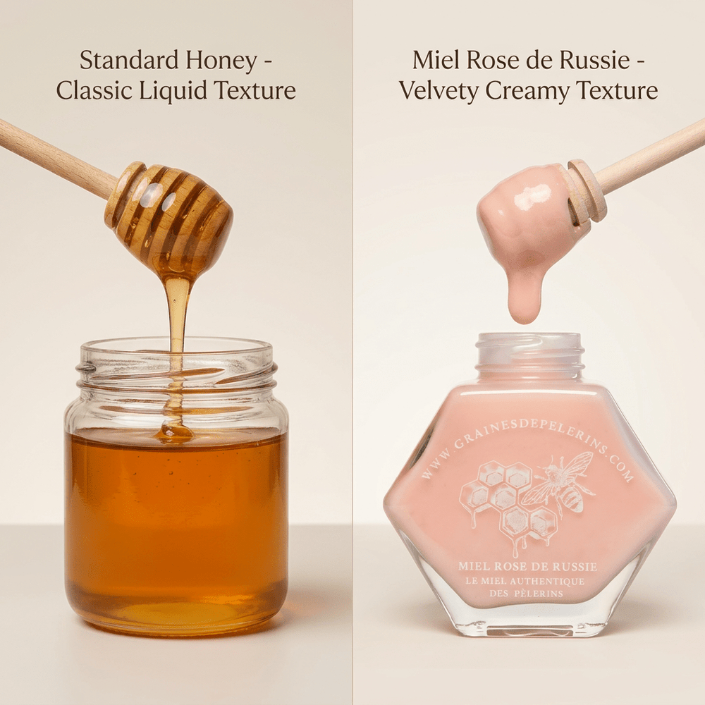 Rose Aromiel De Russie – Coffret Écrin Cuillère(250g) - GRAINES DE PÈLERINS
