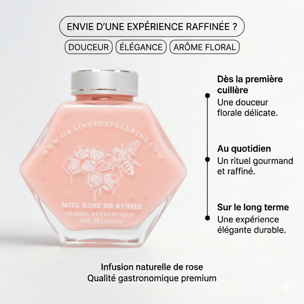 Aromiel Rose de Russie présenté dans son écrin signature