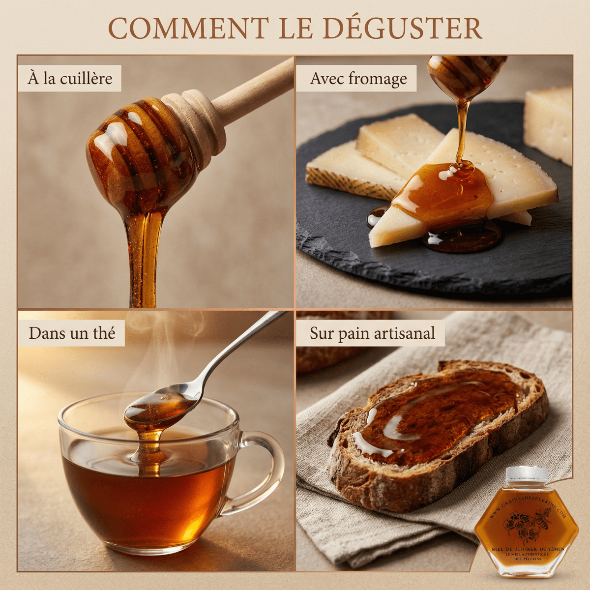 Miel De Jujubier Du Yémen – Coffret Écrin Cuillère(250g)