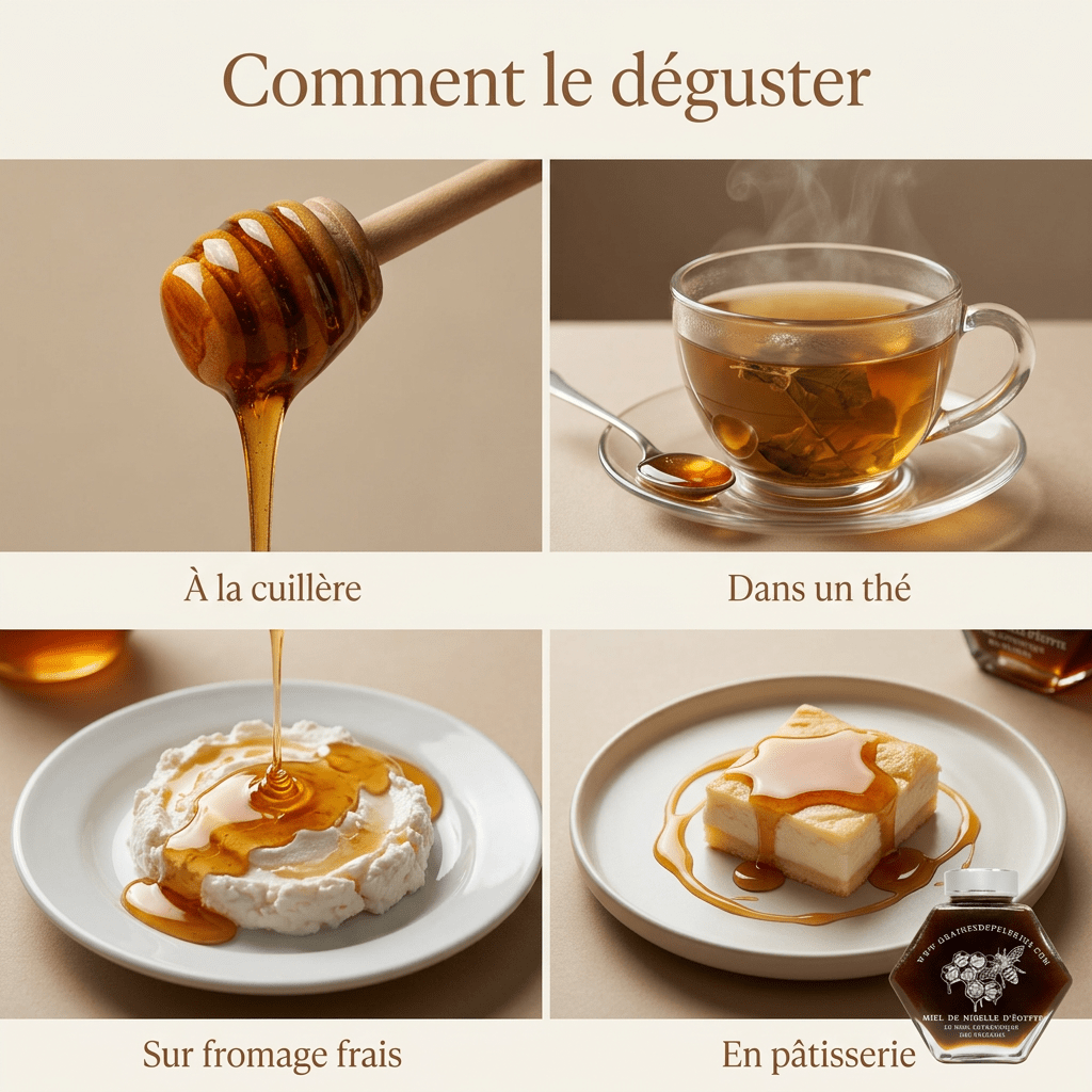 MIEL DE NIGELLE D'ÉGYPTE – COFFRET ÉCRIN CUILLÈRE(250G)