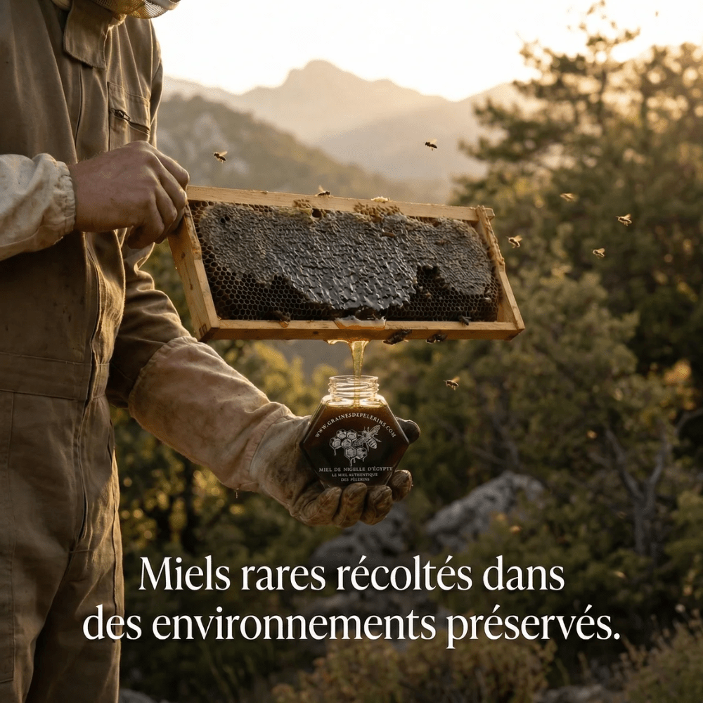 Coffret Vitalité 3×250g Miel Blanc, Jujubier, Nigelle - GRAINES DE PÈLERINS