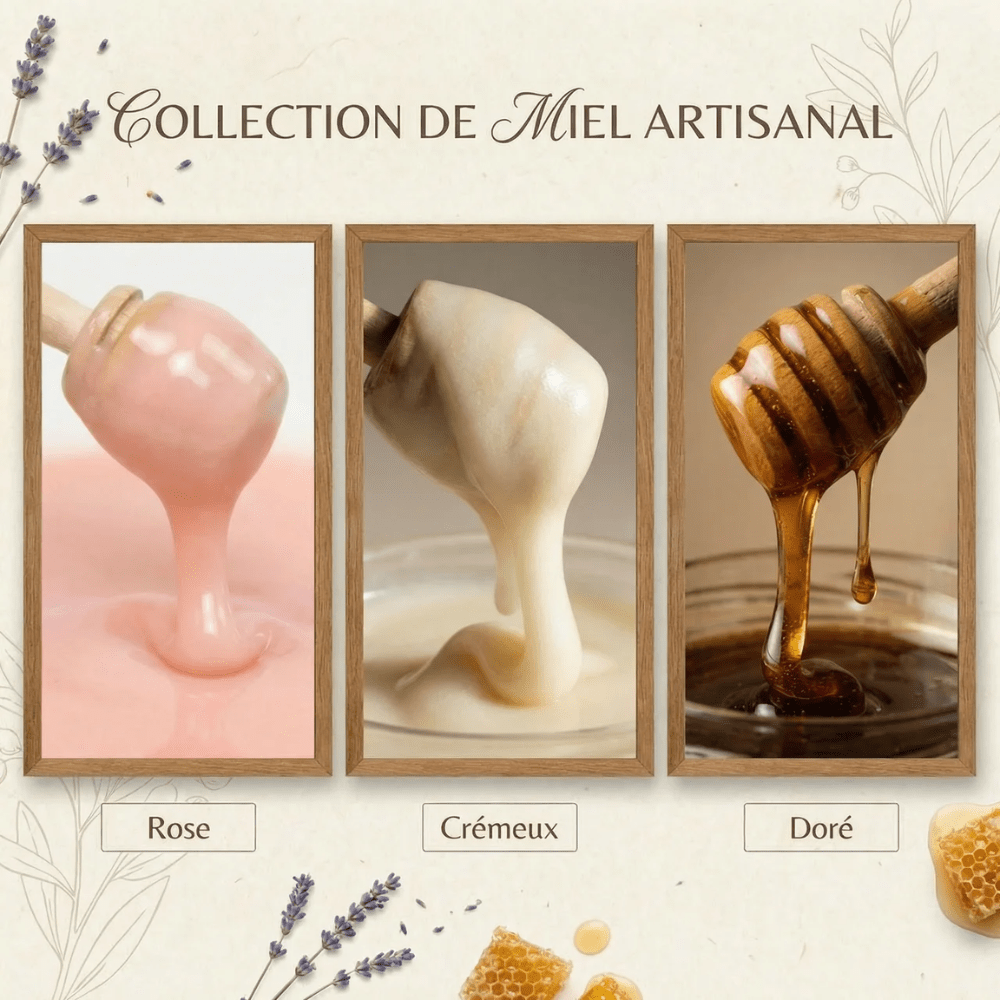 Coffret Prestige Miels De Jujubier, Blanc, Rose 3×250g - GRAINES DE PÈLERINS