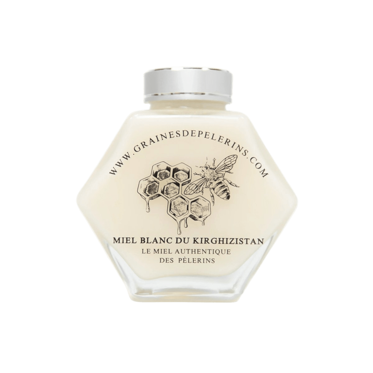 MIEL BLANC DU KIRGHIZISTAN – COFFRET ÉCRIN CUILLÈRE(250G)