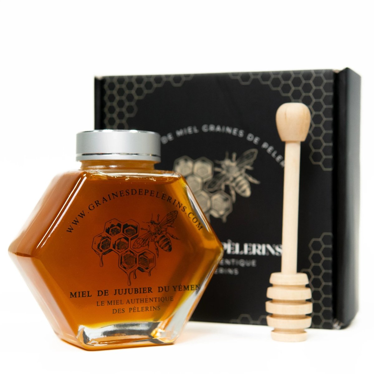 MIEL DE JUJUBIER DU YÉMEN – COFFRET ÉCRIN CUILLÈRE(250G)