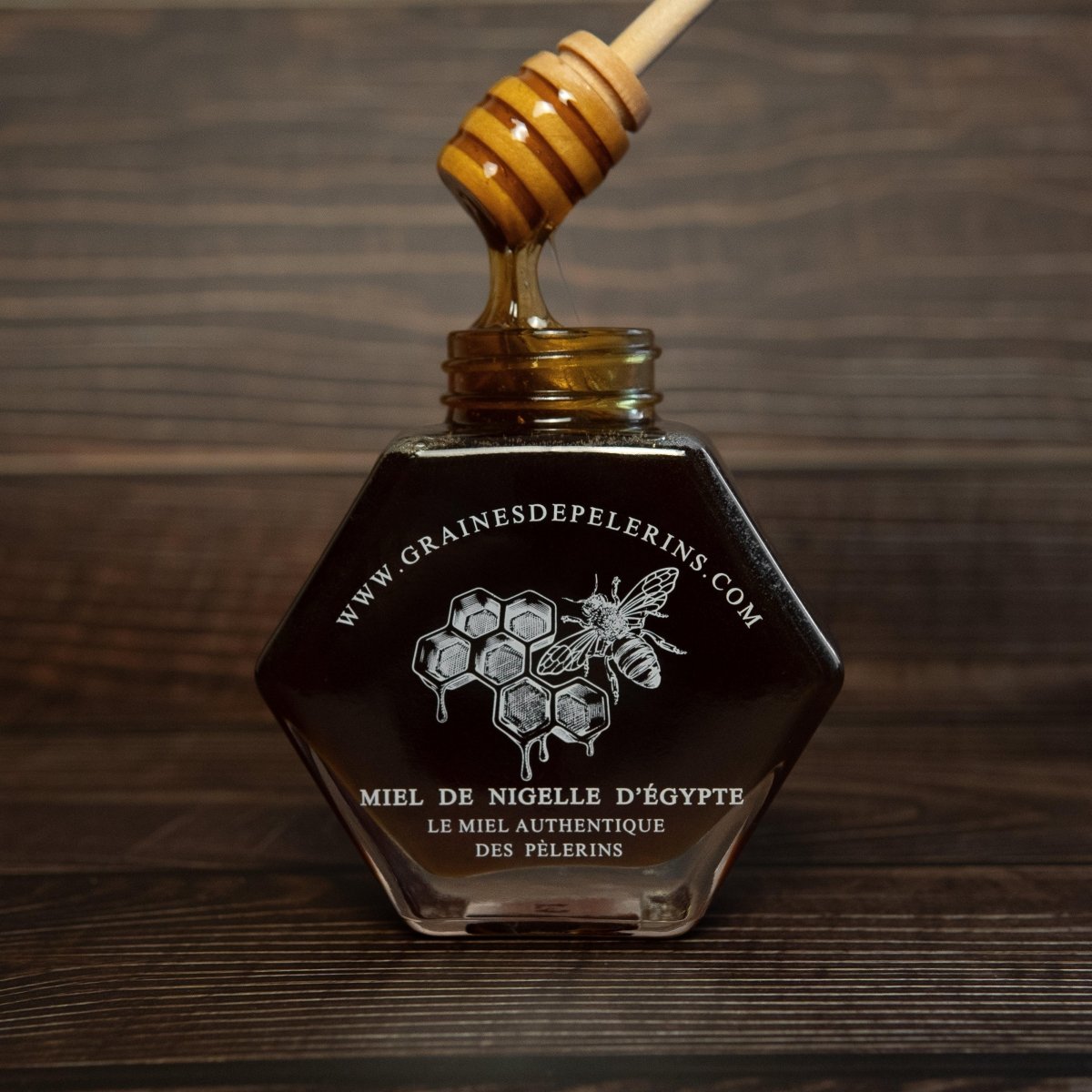 MIEL DE NIGELLE D'ÉGYPTE – COFFRET ÉCRIN CUILLÈRE(250G)