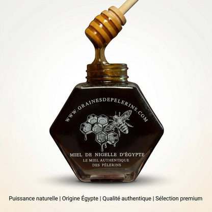 SCHWARZKÜMMEL-HONIG AUS ÄGYPTEN – GESCHENKSET MIT LÖFFEL (250G)