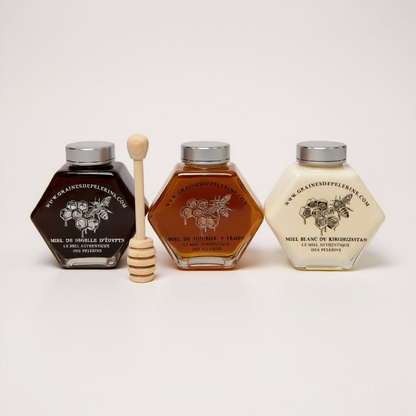 COFFRET IMMUNITÉ 3×250g Miel Blanc, Jujubier & Nigelle