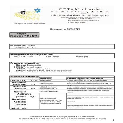 JUJUBIENENHONIG AUS DEM JEMEN – GESCHENKSET MIT LÖFFEL (250G)