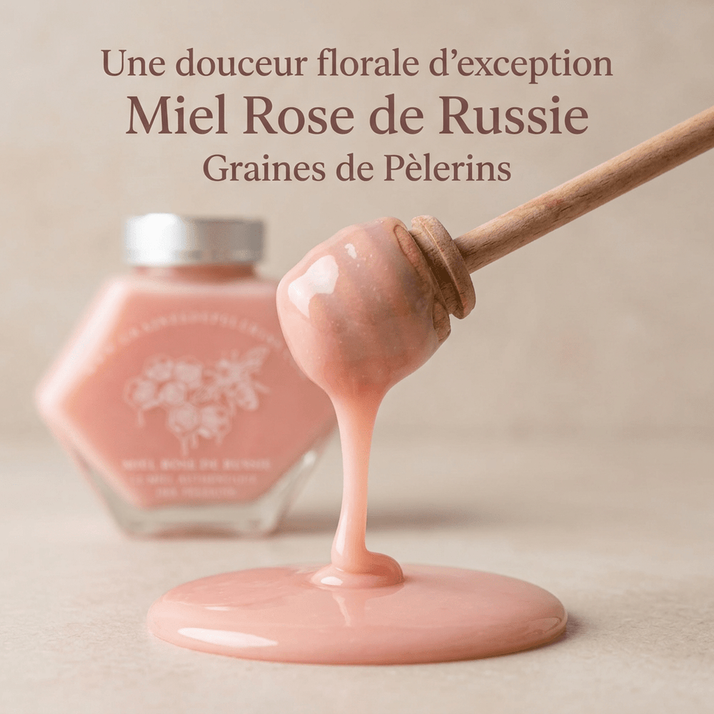 Étiquette Aromiel Rose de Russie Graines de Pèlerins