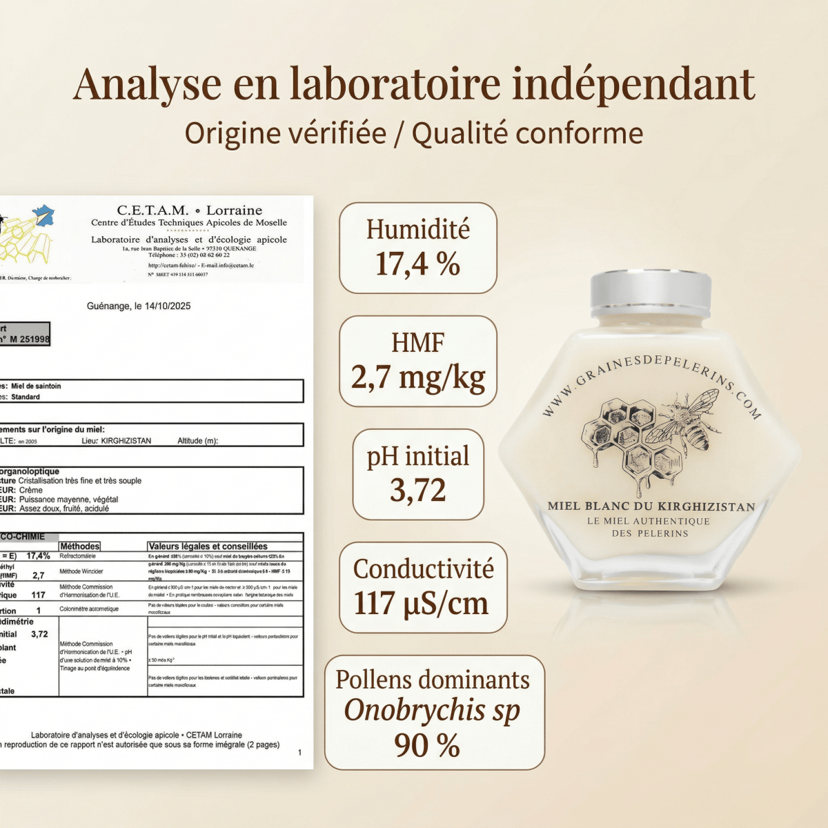 WEISSER HONIG AUS KIRGISISTAN – GESCHENKSET MIT LÖFFEL (250G)