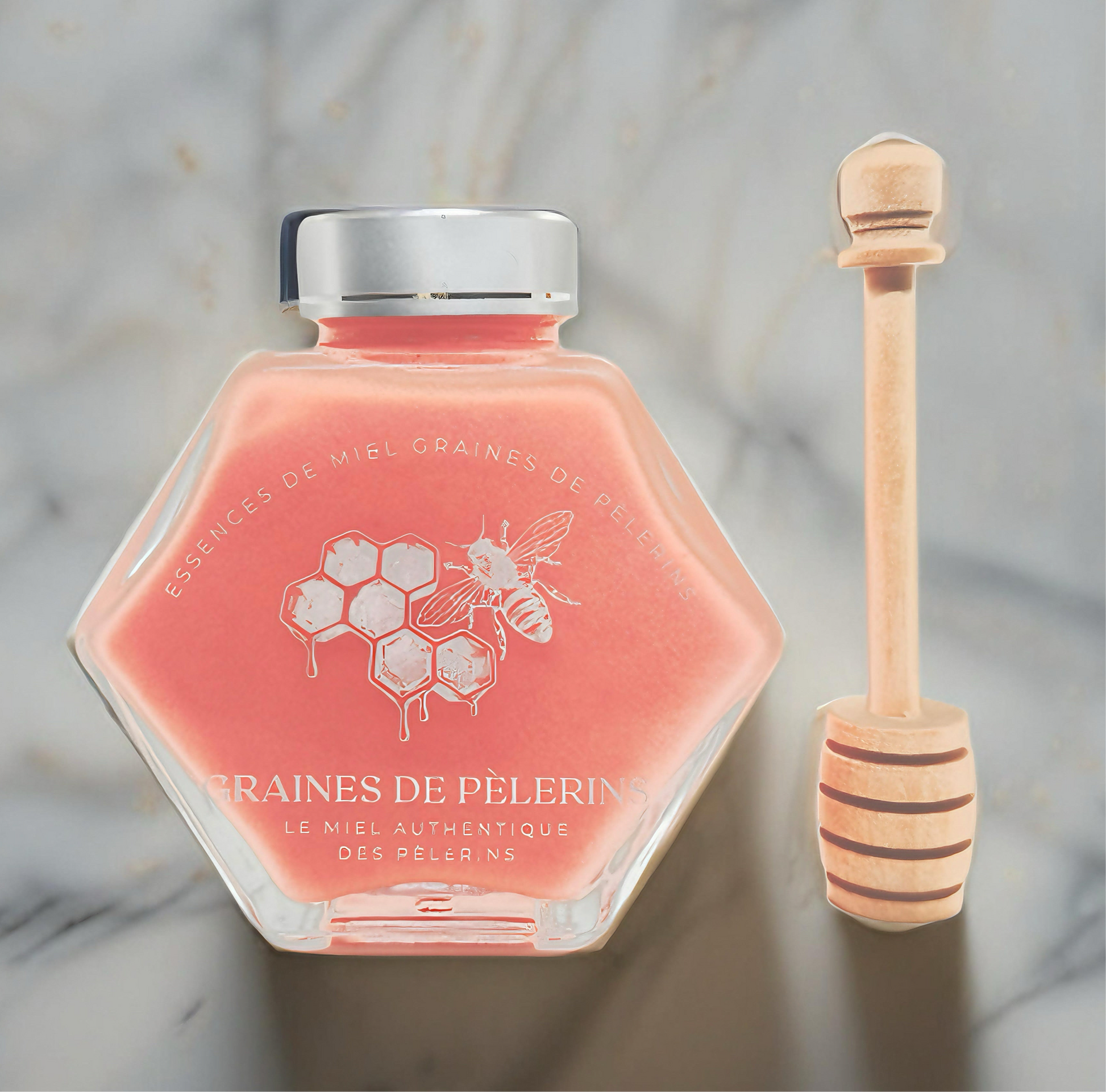 Miel Rose de Russie au reflet rosé, texture crémeuse et pure