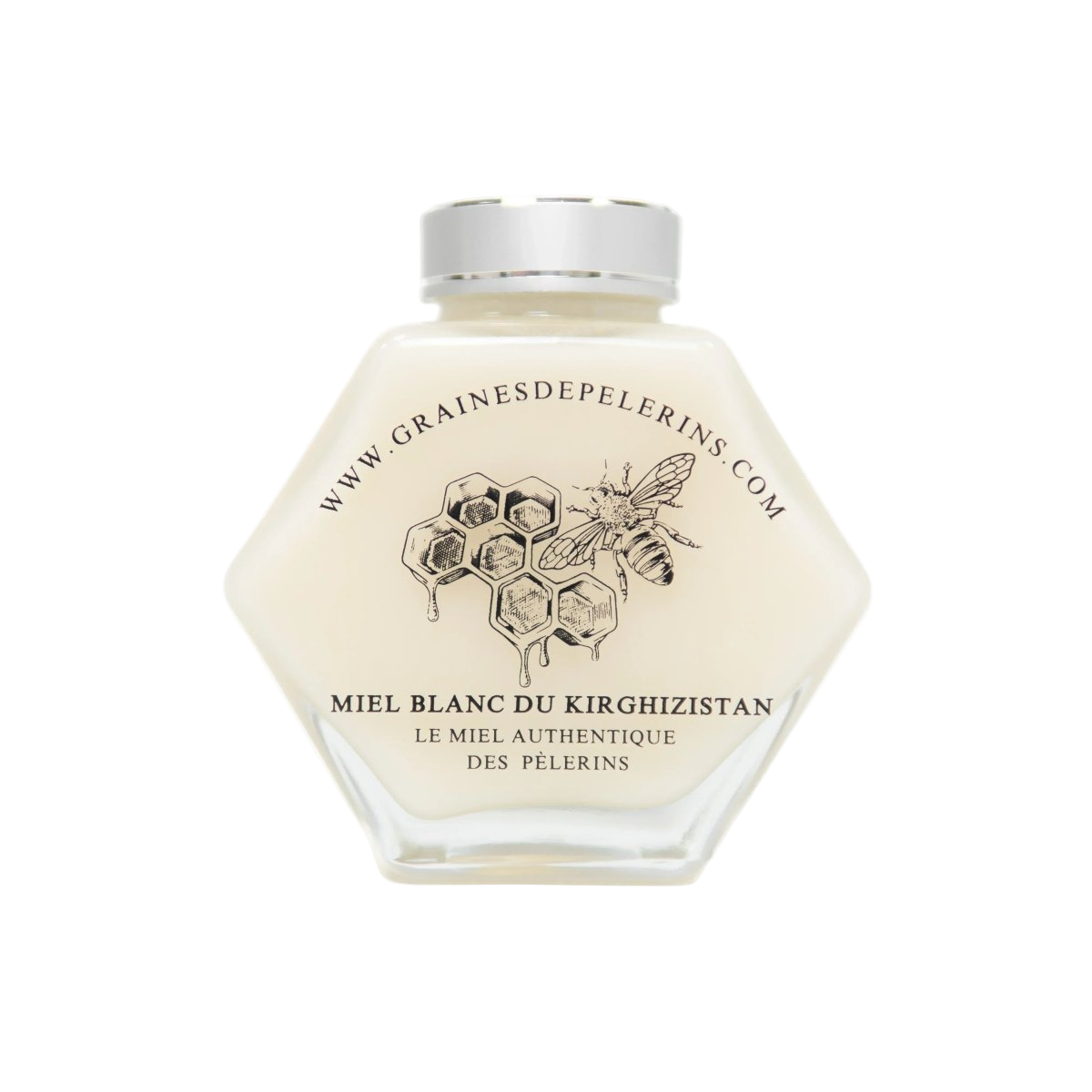MIEL BLANC DU KIRGHIZISTAN – COFFRET ÉCRIN CUILLÈRE(250G)