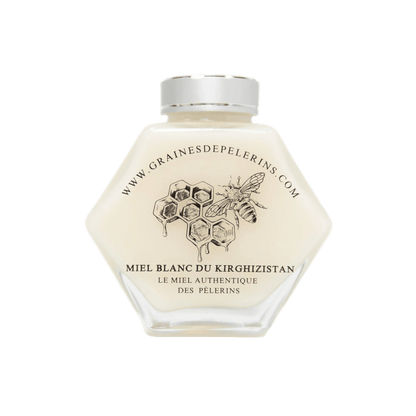 WEISSER HONIG AUS KIRGISISTAN – GESCHENKSET MIT LÖFFEL (250G)
