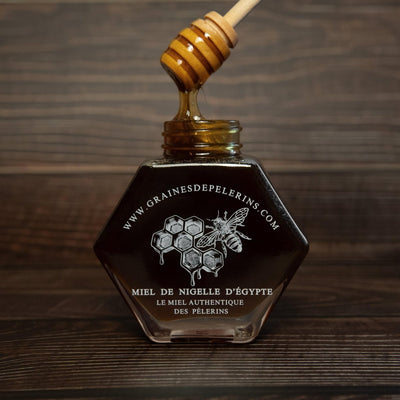 MIEL DE NIGELLE D'ÉGYPTE – COFFRET ÉCRIN CUILLÈRE(250G)
