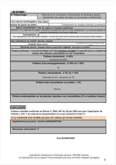 MIEL BLANC DU KIRGHIZISTAN – COFFRET ÉCRIN CUILLÈRE(250G)