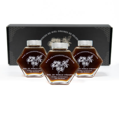 TRIO MIEL DE NIGELLE D'ÉGYPTE 3x250g