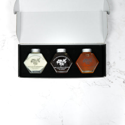 COFFRET IMMUNITÉ 3×250g Miel Blanc, Jujubier & Nigelle